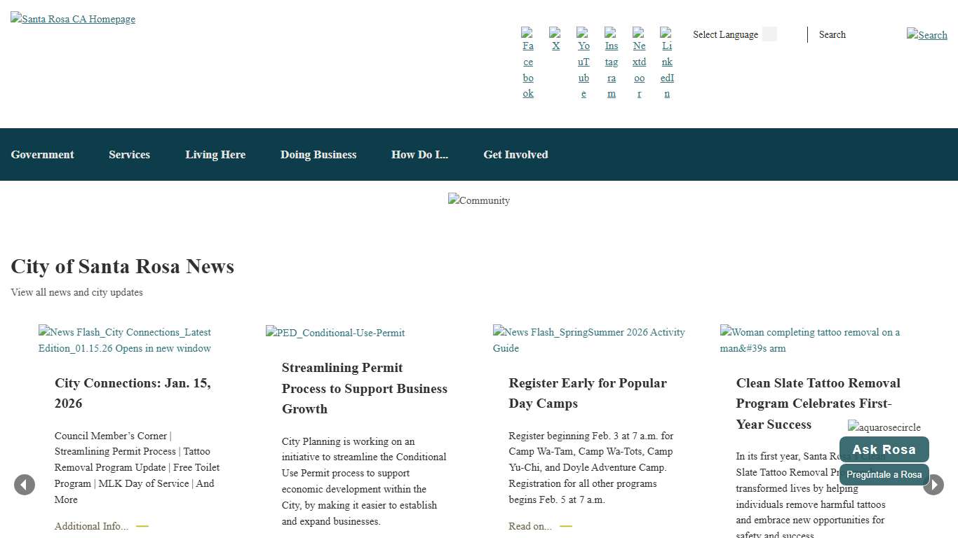 Santa Rosa, CA Official Website